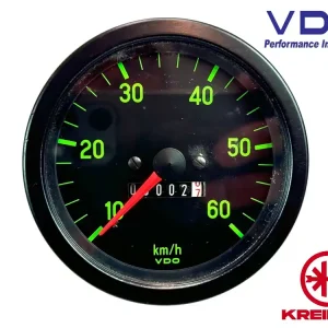 Kreidler Flory VDO Original Tacho schwarz grün 60 km/h Tachometer 365.03.96 Geprüft