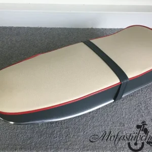 Top-Angebot Sitzbank Kreidler Florett Eiertank K54 Creme/Grau/Rot Moped Mokick