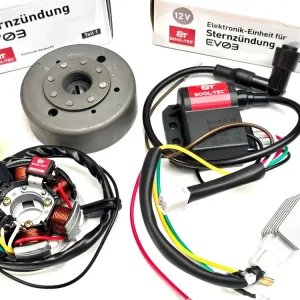 Versand Am Gleichen Tag 12V Stern Zündung EV03 kontaktlos linksdrehend für Kreidler Mofa Mokick Lichtmaschine Typ Kokusan