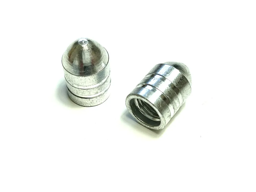 2 Ventilkappen Patrone mit 2 Streifen silber Sonderaktion