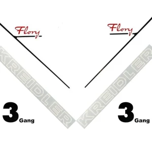 Kreidler Flory MF Aufkleber Set Tank Trittbrett Schriftzug Emblem 3 Gang Versand Am Gleichen Tag