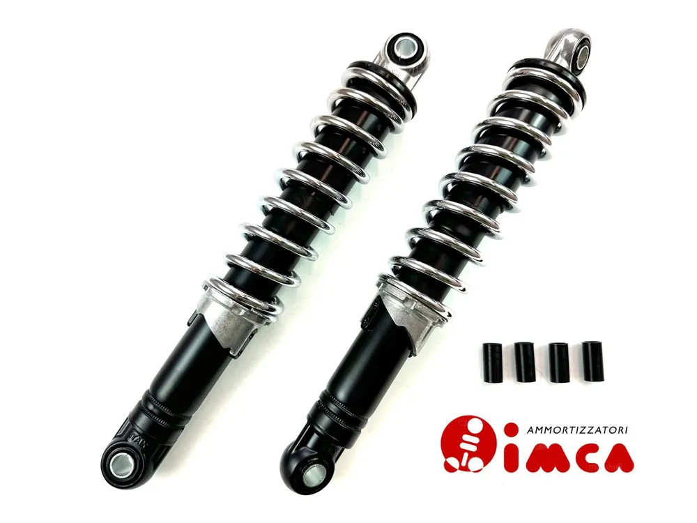 Stoßdämpfer Paar 260mm IMCA schwarz mit Chromfeder Federbeine Mofa Moped Mokick Sonderaktion