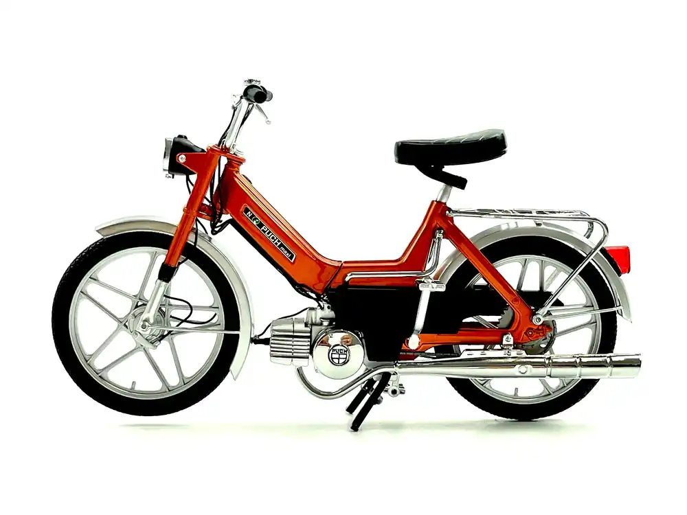 Letzte Chance Mofa Modell Maßstab 1:10 PUCH Maxi N orange-metallic von 50cc Legends Moped