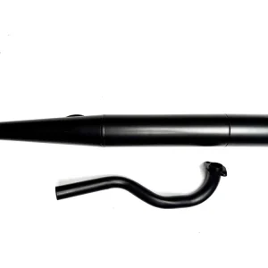 Puch Maxi E50 Rennauspuff RS schwarz mit Halter und Krümmer / Auspuff Schalldämpfer Must-Have