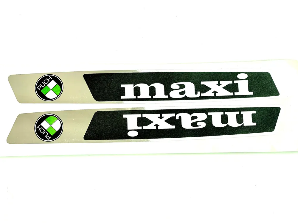 2 x Puch Maxi N Tankaufkleber Sticker 1. Modellreihe Tank Aufkleber Knallerangebot