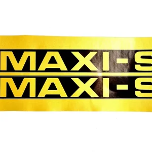 2 x Puch "Maxi S" Seitenverkleidung Aufkleber Set / Sticker schwarz - goldene Schrift Preis Gesenkt