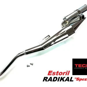 Auspuff Puch Maxi TECNO Estoril "RADIKAL Spezial" chrom Sportauspuff 28mm Sonderangebot