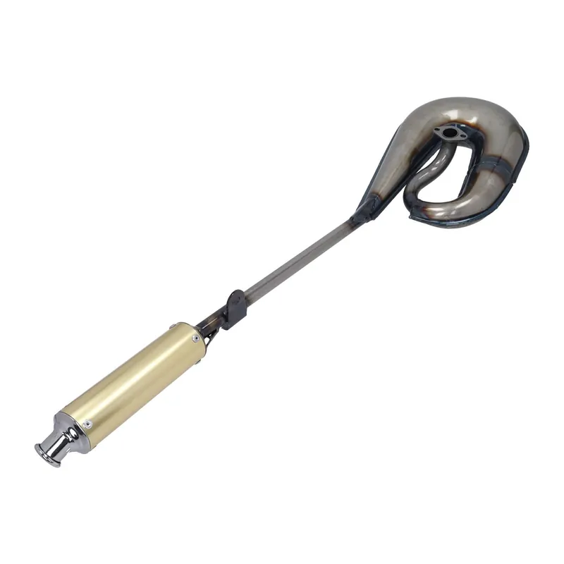 Neu Im Sortiment Auspuff Puch Maxi TECNO Circuit gold vanish Rennschleife E50 Motor Sportauspuff 25mm