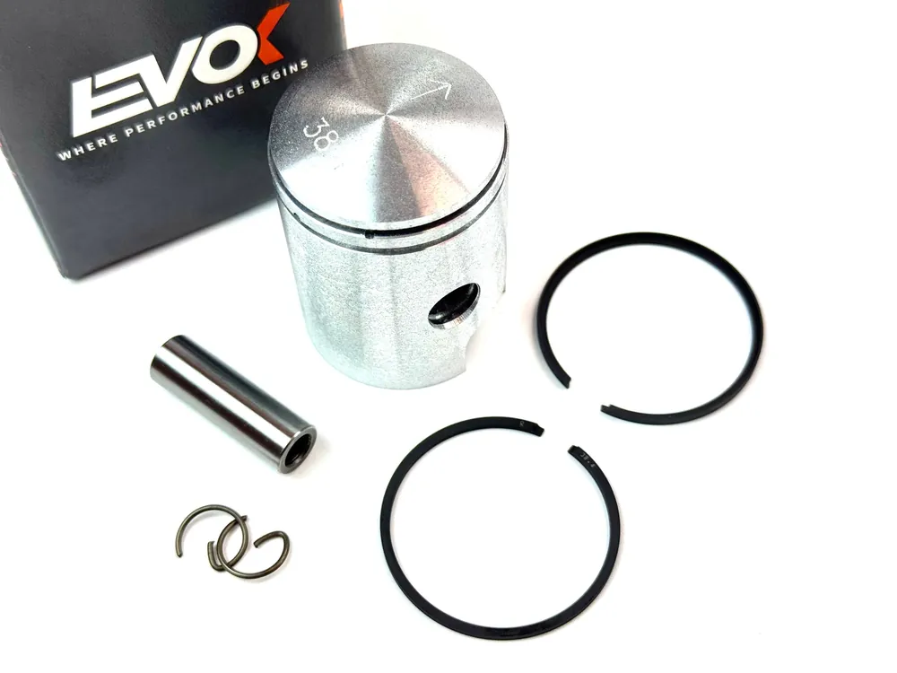 EVOK 50ccm 2 Ring Marken Kolben 38,4 x 10mm Piaggio Ciao Si Bravo Grillo Markenware