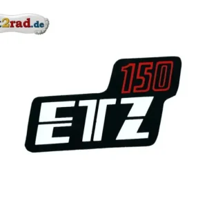 Direkt Vom Hersteller Aufkleber für Seitendeckel ETZ150 schwarz/rot
