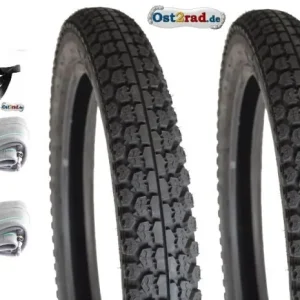Sonderangebot Reifensatz 2,75 + 3,00-18 Reinforced Mitas passend für MZ ES ETS TS H-03