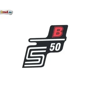 Aufkleber für Seitendeckel S50 B rot Kostenloser Versand