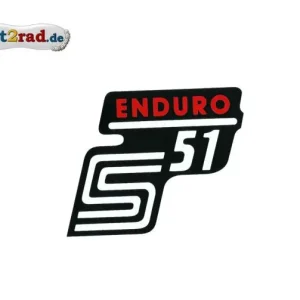 Expressversand Aufkleber für Seitendeckel S51 "Enduro" in rot