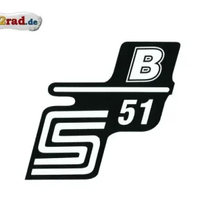 Rabatt Aufkleber für Seitendeckel S51 B in weiss