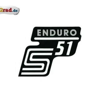 Aufkleber für Seitendeckel S51 Enduro in silber Billig