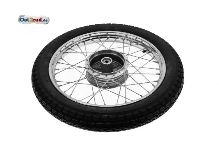 Komplettrad für SIMSON mit Reifen, Chrom Sonderaktion