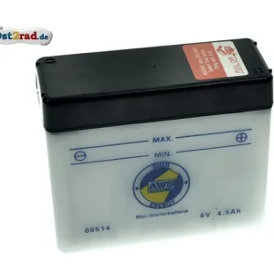 Markenprodukt Batterie 6V 4,5A Simson Schwalbe KR51 1-2 SR4- (Preis zuzügl. Batteriepfand 7,50 €)