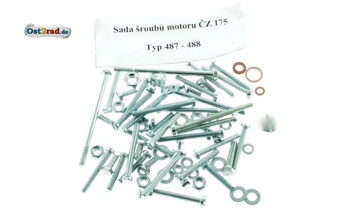 Schraubensatz Motor CZ 125 175 Typ 487 488 Neu
