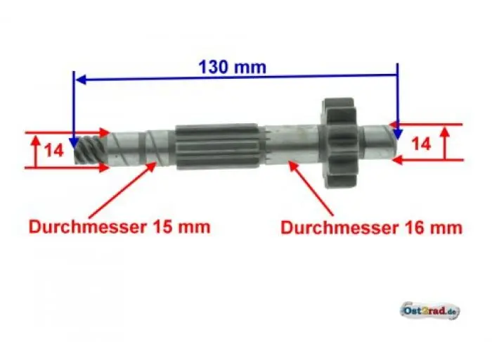 Geprüft Vorgelegewelle Getriebe JAWA Kyvacka Panelka Perak 250 350