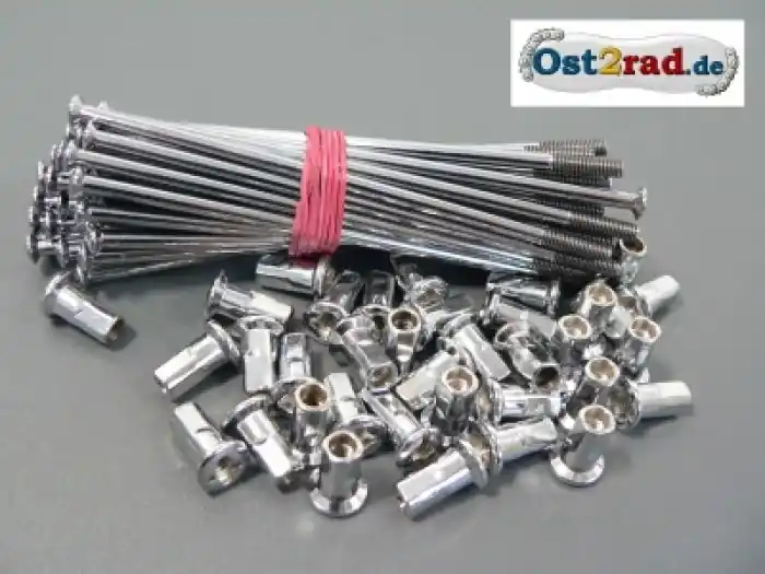 Wochenendangebot Speichensatz für JAWA große Nabe 110mm CHROM