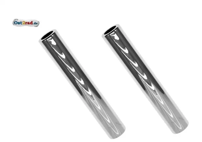 Bestpreis 2 Hülsen für Telegabel Jawa chrom