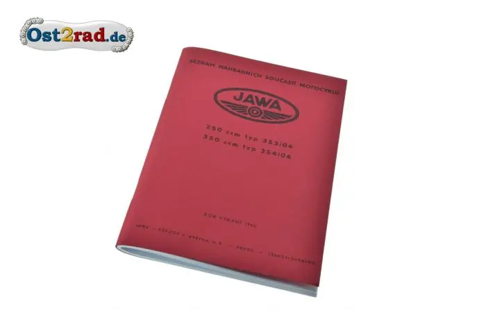 Expressversand Ersatzteilkatalog Jawa 250 350 Typ 353 354 /04 tschechisch