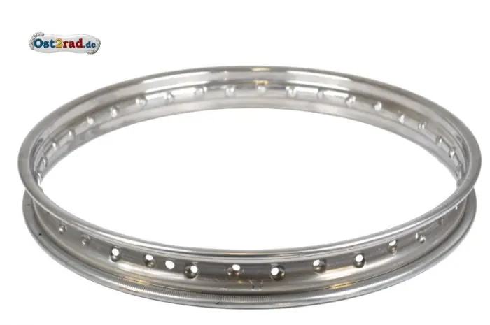 Neu Stahlfelge blank, nicht verchromt RT125 1,85x19