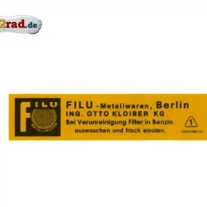 Aufkleber für Luftfilter Filu passend für AWO RT125 SR2 Billig