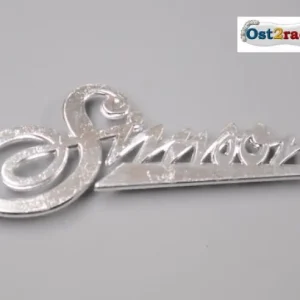 Schriftzug Simson Plakette Beinblech KR50, Aluminium Wochenendangebot