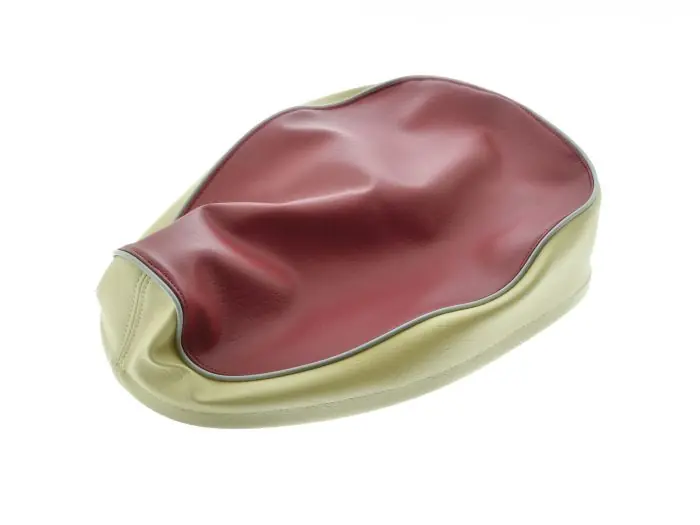 Sitzbezug OHNE Polster rot-sand Simson KR50 – mit Spannring Neuheit