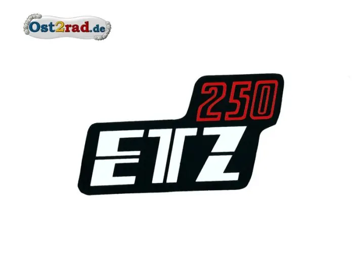Expressversand Aufkleber für Seitendeckel MZ ETZ250 schwarz/rot
