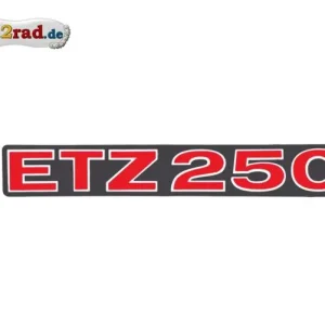 Versand Am Gleichen Tag Aufkleber passend für MZ ETZ250 rot glänzend, quer