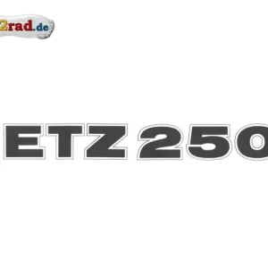 Neu Im Sortiment Aufkleber passend für MZ ETZ250 schwarz matt, quer, original DDR