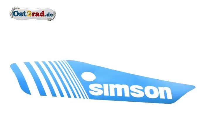 Aufkleber blau weiss Seitendeckel links SIMSON S53 S83 E Direktkauf