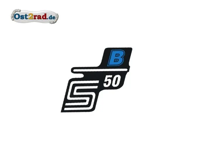 Aufkleber für Seitendeckel S50 B blau Highlight