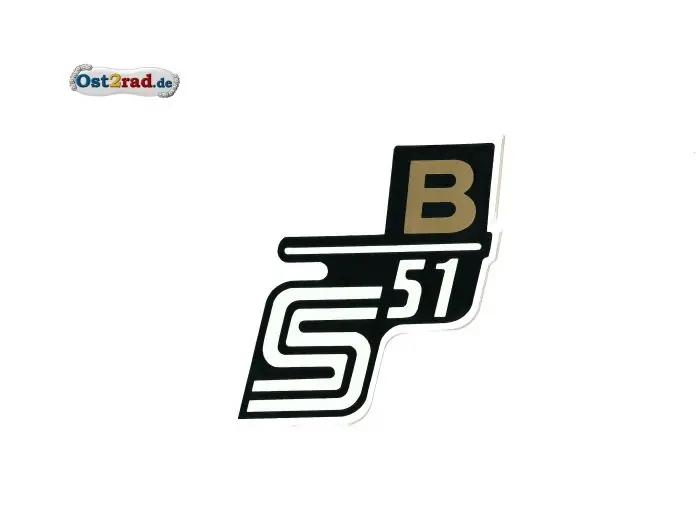 Aufkleber für Seitendeckel S51 B in gold Heißes Angebot