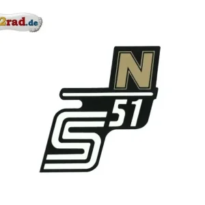 Aufkleber für Seitendeckel S51 N in gold Zertifiziert