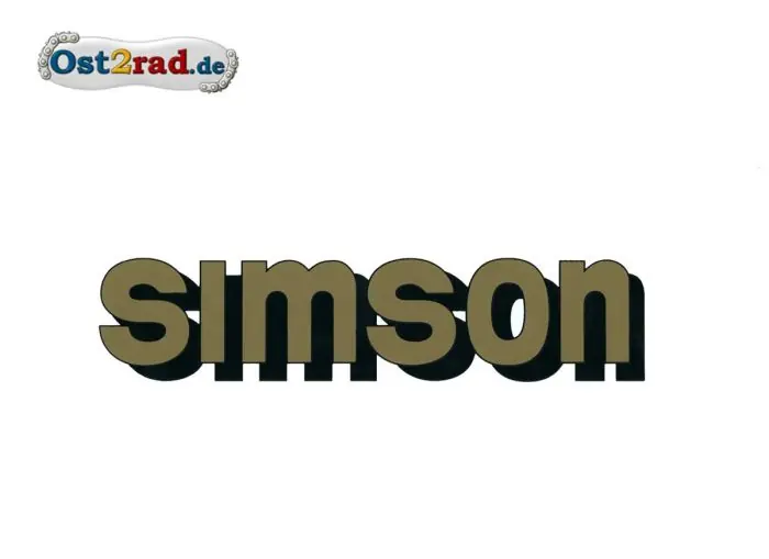 Aufkleber SIMSON für den Tank in gold Sale