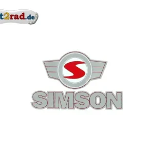 Letzte Chance Aufkleber SIMSON mit Emblem rot/silber