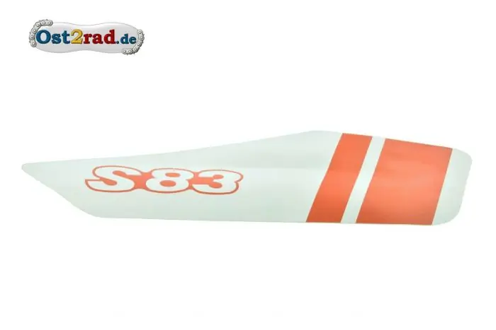 Bestpreis Aufkleber weiss rot Seitendeckel rechts SIMSON S83 B