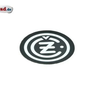 Aufkleber CZ Logo rund schwarz-chrom Meistverkauft