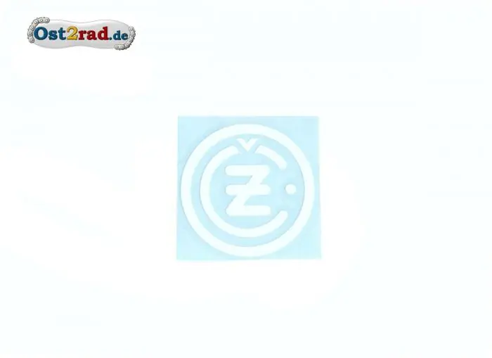 Aufkleber CZ Logo rund weiss Letzte Chance
