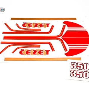 Aufklebersatz CZ 350 Typ 472 rot gold Schneller Versand