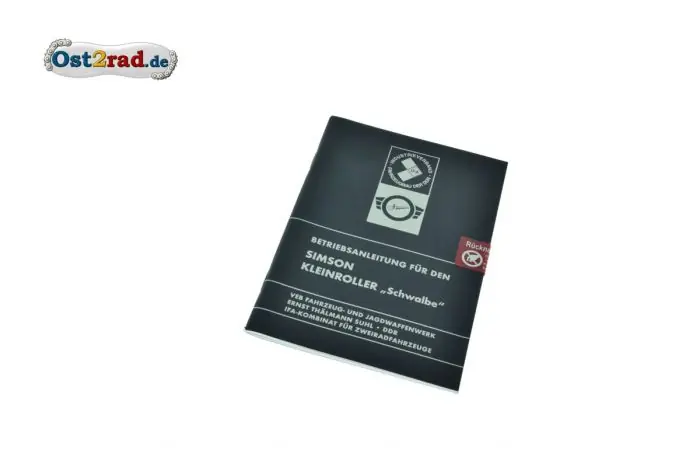 Betriebsanleitung Simson Schwalbe KR51/1 Solange Der Vorrat Reicht