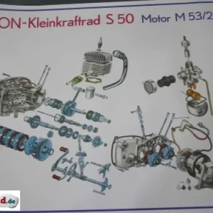 Finale Aktion Explosionsdarstellung Motor SIMSON S50