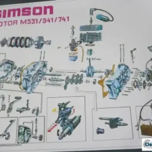 Explosionsdarstellung Motor SIMSON S51, S70 Saisonangebot