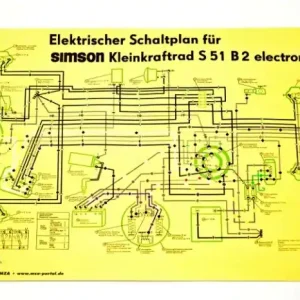 Knallerangebot Poster Schaltplan SIMSON S51 B2 electronic