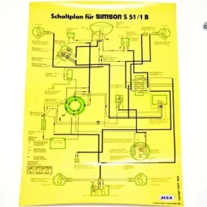 Letzte Chance Poster Schaltplan SIMSON S51/1B