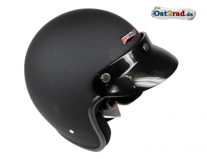 Kostenloser Rückversand Jethelm Halbschale mit Sonnendach matt schwarz