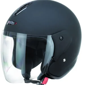 Versand Am Gleichen Tag Jethelm Halbschale mit Visier matt schwarz